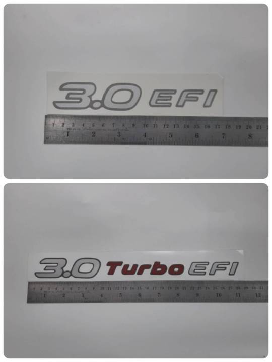 สติ๊กเกอร์-แบบดั้งเดิม-คำว่า-3-0-turbo-efi-หรือ-3-0-efi-ติดฝาท้าย-toyota-hilux-tiger-ติดรถ-แต่งรถ-โตโยต้า-ไทเกอร์-sticker-3-0-turboefi-3-0efi-3-0turboefi-สวย-งานดี-หายาก