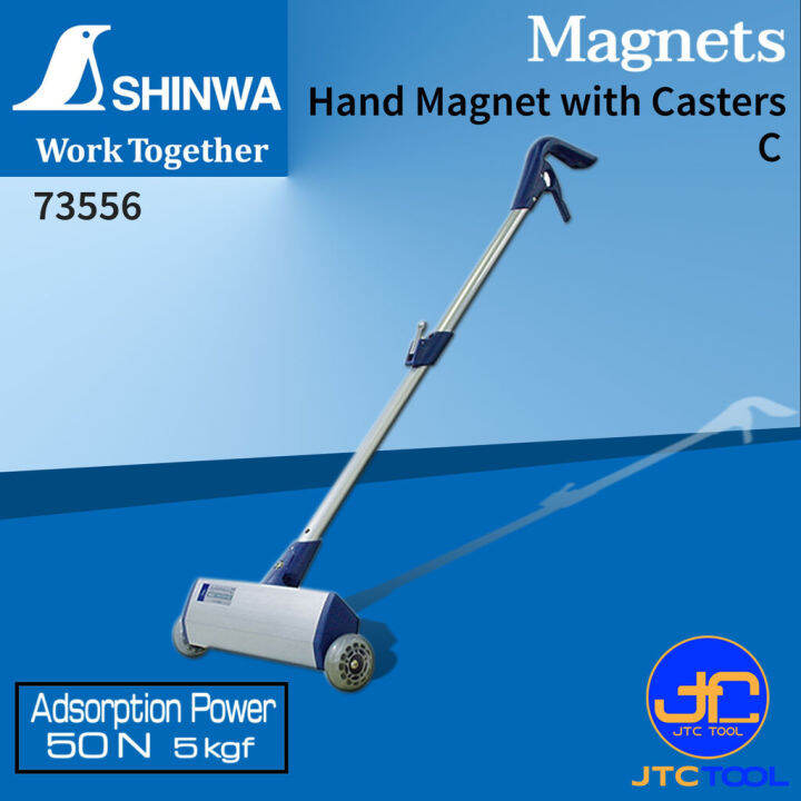 Shinwa แม่เหล็กดูดเศษเหล็ก แบบมีล้อ แรงดูด 50 N (5Kgf) รุ่น 73556