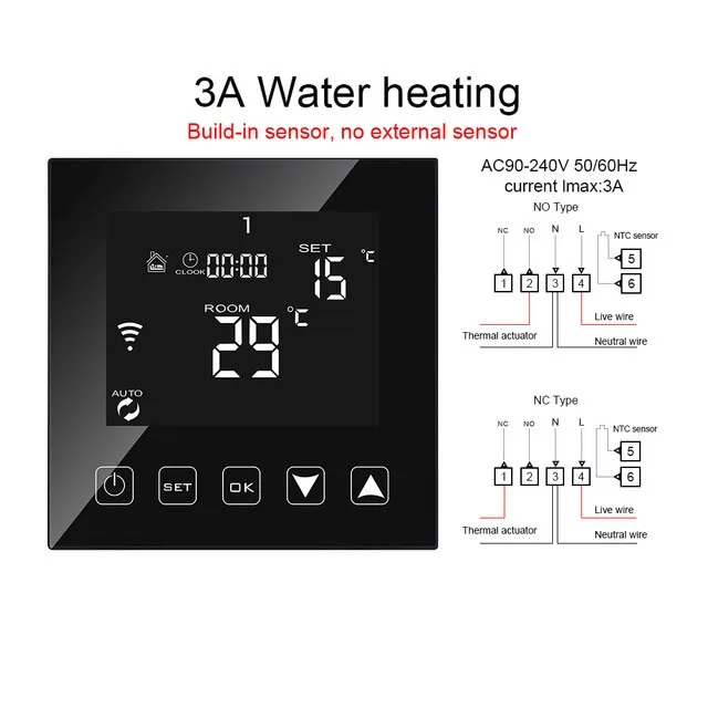 stok tersedia komputer tampilan digital ganda cerdas termostat elektronik pengendali suhu yang dapat disesuaikan 12v 120v