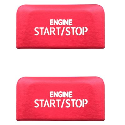 2X Car Engine Start Stop Button Switch Cover Trim for-Golf 8 MK8 AT Accessories 2020 2021 Red