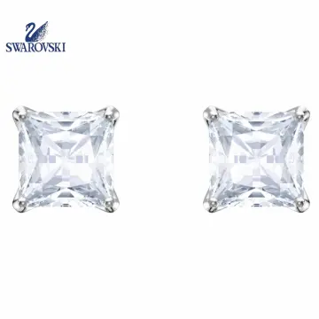 Square swarovski discount crystal earrings