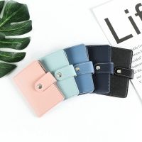 24 Card Slots Wallet Ladies Candy Color Korean Fashion PU Leather Credit Card Holder