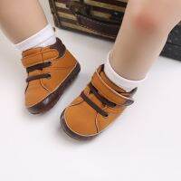 New Product Newborn Boys Middle Top And High Top Fashion Sneakers Boys And Girls Casual Soft Cloth Bottom Anti Slip First Walkering Shoes