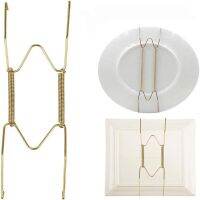 Wall Display Plate Dish Hangers Holder Racks W Type Invisible Spring Hanging Hook Plates Home Decorating Porch Decor