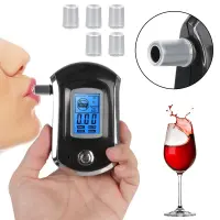 Breath Drunk Driving Analyzer Mini LCD Screen AT6000 Digital Breath Alcohol Tester