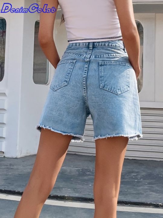 cc-denimcolab-2023-new-fashion-raw-hem-denim-shorts-woman-waist-with-cotton-straight-jeans-ladies-hot
