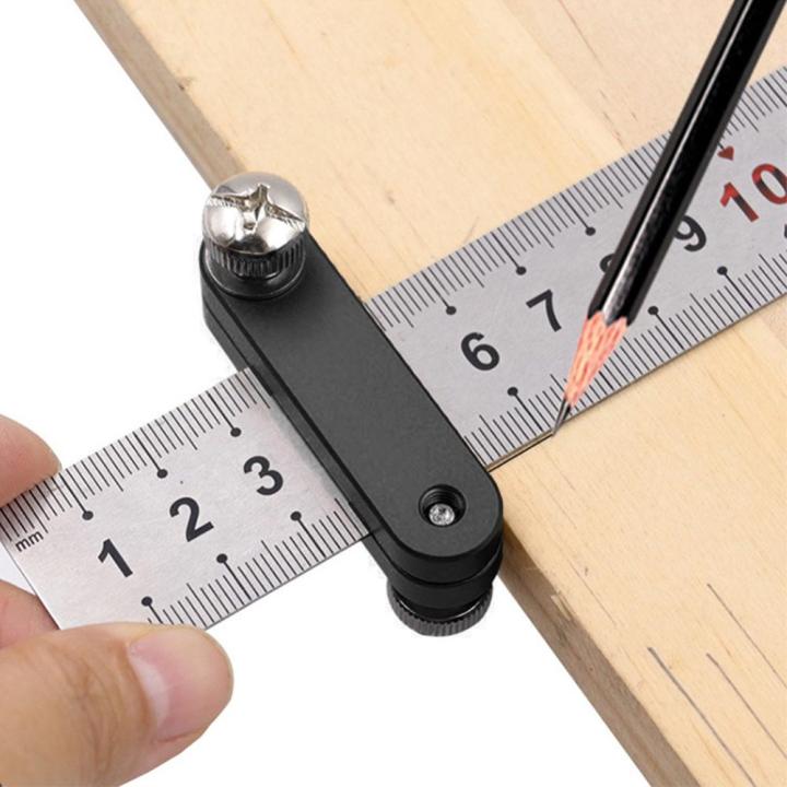 เครื่องมือวัดที่ตั้งไม้บรรทัดอะลูมินัมอัลลอยแบบทำมือปรับได้แม่นยำสูงสำหรับช่างช่างไม้
