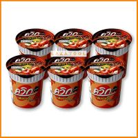 ไวไวควิก บะหมี่กึ่งสําเร็จรูป รสต้มยำกุ้ง 60 กรัม x 6 ถ้วย ไวไวถ้วย Waiwai Cup Instant Noodle Tom Yum Kung 60 g x 6 cup