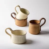 BANFANG Japanese Coffee Cup Vintage Stoneware Mug Gorgeous Breakfast Mug Ceramic Hanging Ears Latte Milk Mug