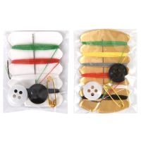 【CC】 20 Sets Thread Repair with Needle Threads Button Pin for Hotel Amenities Necessities Six Different Color