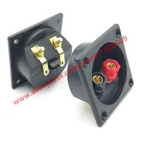 1pc WP2-27 2 Positions Audio Socket ABS Square Junction Box High-grade Red and Black Copper Wiring Terminal Connector