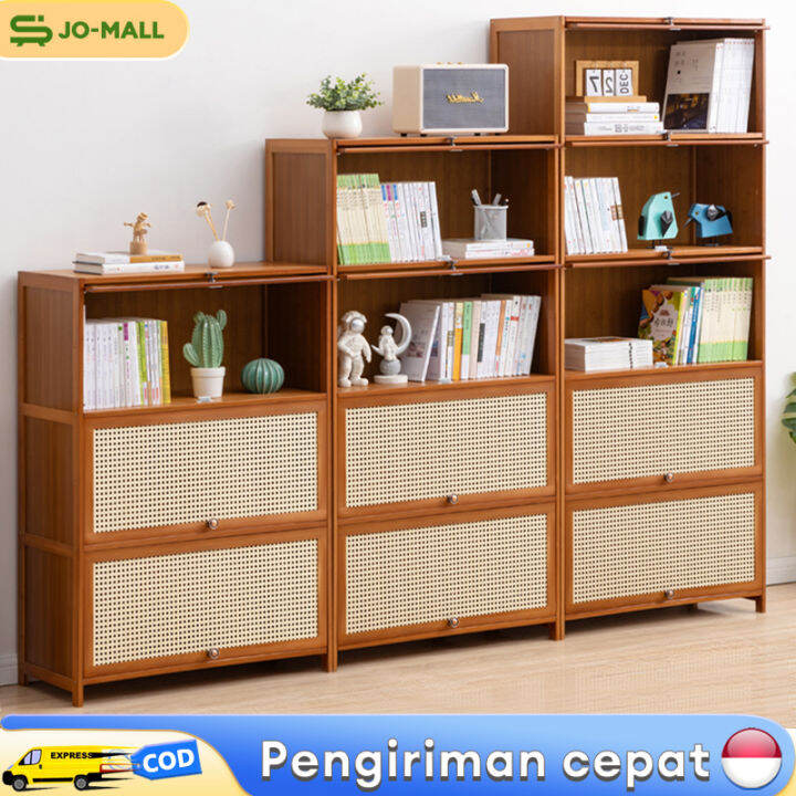 Rak Buku Kayu Minimalis Lemari Buku Rak Buku Serbaguna Rak Buku Lapis