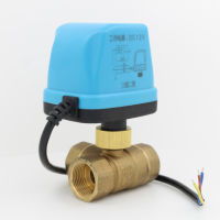 3 way motorized ball valve 12v DC electric ball valve electric actuator brass ball valve 3-Wire DN15 DN20 DN25 DN32 DN40