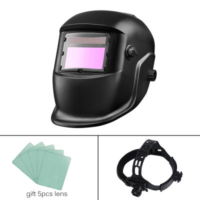 Solar Automatic Welding Helmet Welding Mask Head-Mounted Argon Arc Welding Cap Welding Protective Helmet Flat Flip Half Helical