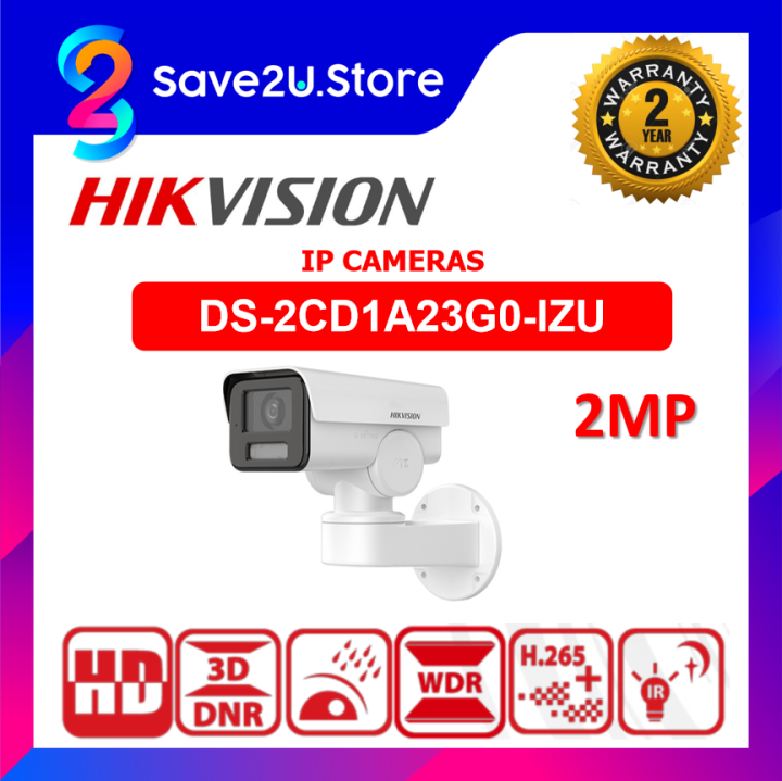 HIKVISION DS-2CD1A43G0-IZU VARIFOCAL PT BULLET NETWORK CAMERA | Lazada