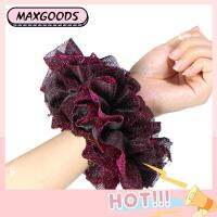 MAXG ชุดคลุมศีรษะ ขนาดใหญ่ scrunchies อีลาสติก กำมะหยี่สีทอง เชือกมัดผมหางม้าแวววาว ที่มีคุณภาพสูง ศิลปะผ้าศิลปะ แถบยางยืดหยุ่น ผมเส้นผม