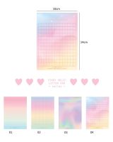 100sheetspack Colorful Gradient Rainbow Large Memo Pad Notepad Creative Grid Blank To Do List Kawaii Korean Stationery Cute