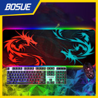 แผ่นรองเมาส์ แผ่นรองเมาส์มังกรคู่ แผ่นรองเมาส์เล่นเกมกันน้ำ mousepad BOS031