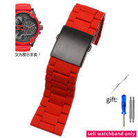 Plastic Coated Steel Watch Strap for DIESEL Watch Band Dz7396 Dz7370 Dz4289 Mens Waterproof Watch Bracelet 28mm Red Black