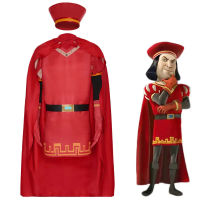 2023ใหม่ CosDaddy ลอร์ด Farquaad เครื่องแต่งกายคอสเพลย์ผู้ใหญ่บุรุษเสื้อกางเกงหมวกเครื่องแบบยุคกลางชุดฮาโลวีนเทศกาลเครื่องแต่งกาย