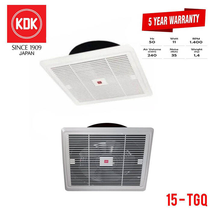 Exhaust Fan KDK TGQ 15 Ceiling Fan KDK Plafon Ukuran 6 Inch Dilengkapi Thermal Fuse Daya 11 Watt