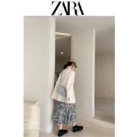 2023ZARA กระเป๋า 2022 กระเป๋าสายโซ่ใต้วงแขนแบบใหม่กระเป๋าสะพายไหล่สะพายข้างคุณภาพสูงกระเป๋าเมฆจีบย้อนยุคเฉพาะกลุ่ม