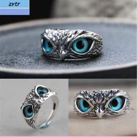 ZVTR วันแม่ ของขวัญ Jewelry Statement Ring Owl Eye Open Adjustable Vintage Ring