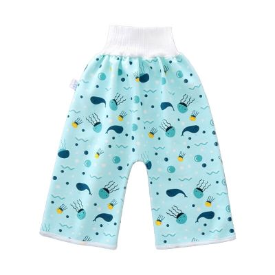 Comfy Child Diaper Skirt Shorts 2 in 1 Anti Bed-wetting Washable Cotton Potty Training Nappy Pants Waterproof Bed Clothe