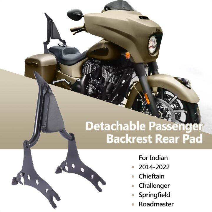 Detachable Motorcycle Backrest Sissybar For Indian Chieftain Roadmaster Springfield 20142022