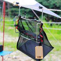 Storage Mesh Rack Outdoor Iron Wire Tools Portable Receive Bag Picnic Table Barbecue Kit Kitchen Sundry Net Set Accessories