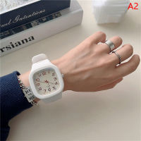 PANDA Square QUARTZ Digital dial นาฬิกาข้อมือลำลองสายยางนาฬิกานาฬิกาแฟชั่นนาฬิกาข้อมือกันน้ำสำหรับผู้หญิง