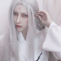 【Lao Zhang Fashion Cosplay】ผู้ชาย H Anfu ยาวตรงผมอะนิเมะเครื่องแต่งกายคอสเพลย์ญี่ปุ่นอะนิเมะเอลฟ์เจ้าชายอมตะวิกผมเทศกาลการแสดงบนเวทีพรรค P Rop