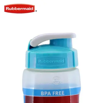 Rubbermaid Essentials 32oz Blue Plastic Water Bottle with Chug and Sip Lid  (Pack of 2) 