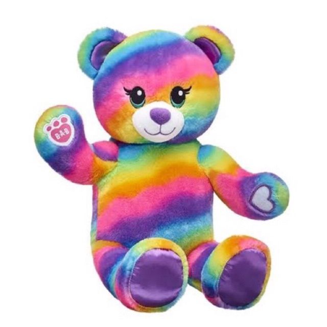 ขายดี-ตุ๊กตาหมีบิ้วอะแบร์-สีรุ้ง-เรนโบว์เฟรน-build-a-bear-สินค้ามือสองคุณภาพสูงนำเข้าจากอเมริกา