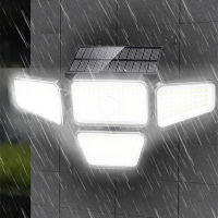 1000LM 270 LEDs Solar Outdoor Led security light Waterproof Motion Sensor Flood Lights with 3 Adjustable Head for Yard,Garage