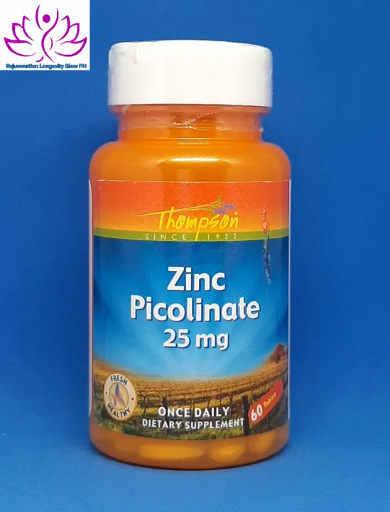 Zinc Picolinate, 25 mg, 60 Tablets Vital for Healthy Skin, Cell