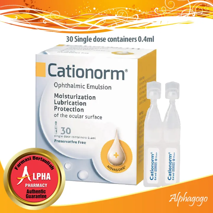 Cationorm Eye Drop Ophthalmic Emulsion Preservative Free (30 vials x 0