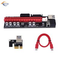 Covyiv 009S Plus Pci E Riser Pcie E E Express Gpu 1x 8x X16 Usb 3.0 6pin สายเคเบิ้ลอะแดปเตอร์ Sata สำหรับทำวิดีโอ