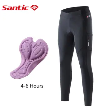 Santic Mens Long Fleece Indoor Cycling Pants Thermal Windproof