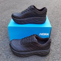 Hoka Men Top Layer Leather Thick-Soled Jogging Shoes Full Leather Bondi Sr Non-Slip Sports Casual Shoes