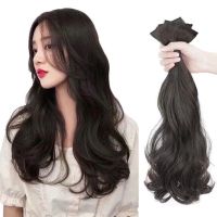 3 Colors Women Long Curly Hair Big Wave Wig Piece/ U-shaped Hairpin Seamless Hair Extension Headwear