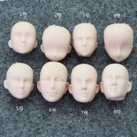 (Popular toys) ผิวสีขาว Bald ตุ๊กตาหัว Obitsu อุปกรณ์เสริม Blank Face Man Lady เด็ก1/6ขนาด DIY ภาพวาดการเรียนรู้แต่งหน้า BJD หัว