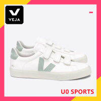 VEJA RECIFE ซีรีย์รองเท้าส้นเตี้ยสีขาวรองเท้าสำหรับทั้งหญิงและชายรองเท้าหนังลำลองแบบคู่กัน