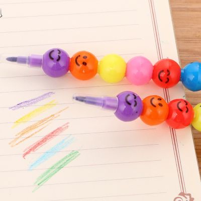 【678】7-colours graffiti crayon pencil students stationery pencil