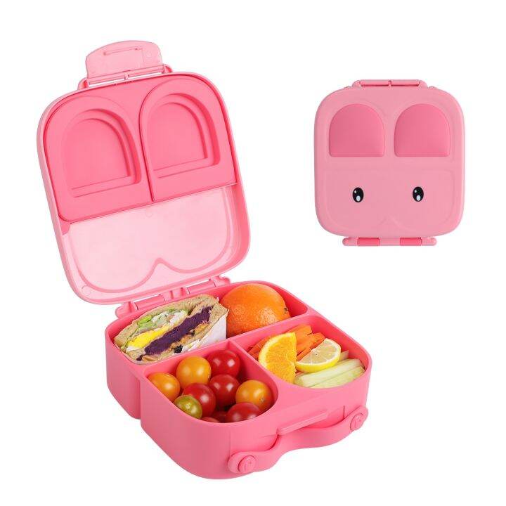 bunny-compartment-lunch-box-fresh-keeping-bento-box-thermal-insulation-plastic-plate-portable-childrens-lunch-box