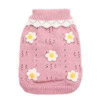 Dog Cat Knited Sweater Dog Jumper Hollow Out&amp;Flowers Design Puppy Hoodie Winter Warm Clothes Apparel