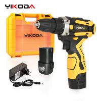 YIKODA 12/16.8/21V Electric Screwdriver Cordless Drill Two Speed Rechargeable Lithium Battery Mini Driver Household Power Tools