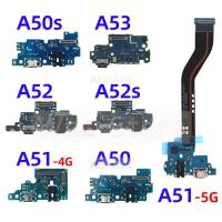 เดิมด้านล่าง SUB Board แท่นชาร์จชาร์จพอร์ตชาร์จ Flex Cable สําหรับ Samsung Galaxy A50 A50s A51 A52 A52s A53 A41 A42 4G 5G