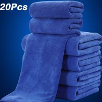 20Pcs Car Washing Microfiber Towels Soft Drying Cloth Hemming Wash Tow Automobile Motorcycle Washing Cleaning Towel Accessories