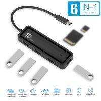 10Gbps Type C ไปยัง USB 3 2อะแดปเตอร์6 In 1 4พอร์ตพีซีฮับนำมาใช้ใหม่ได้ตัวแปลงการทำงานในร่มสำหรับ Windows 7 8 10 11